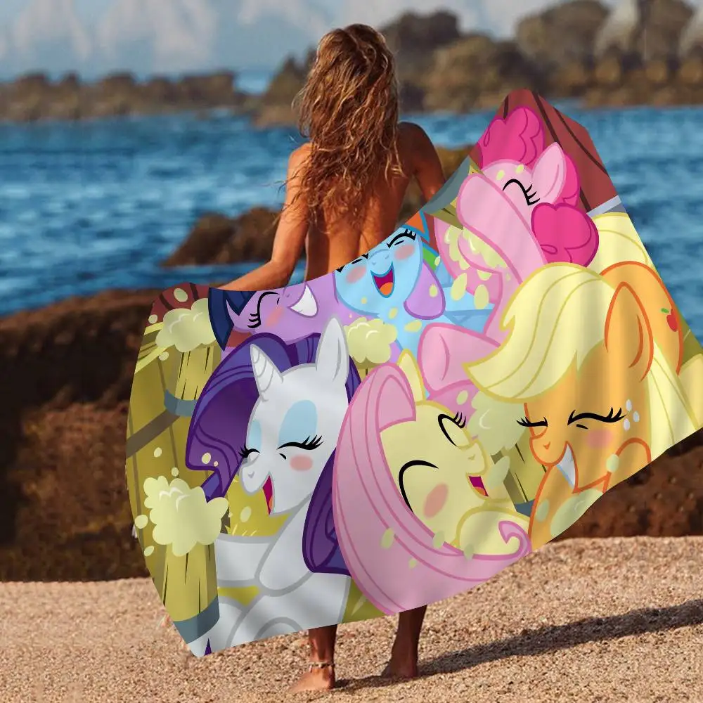 My Little Pony Anime Microfiber Beach Towel Absorbent Quick Dry Soft Yoga Swimming Resort Mountain Climbing Towel