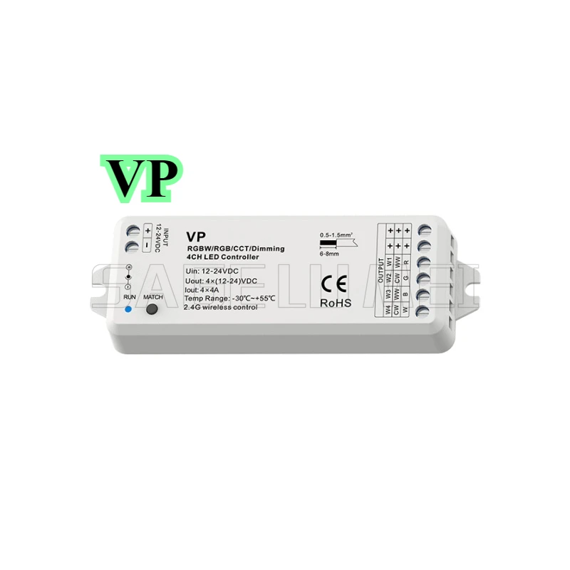 V1 V2 V3 VP V5-M RGBW RGB+CCT RGB Controller 12V CV RF 2.4G For 1/2/3/4CH Led Strip Light DC12-24V Single Color CCT LED Dimmer