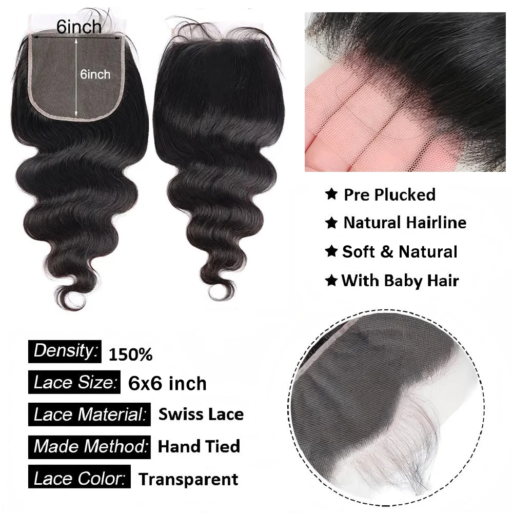 Body Wave 13x4 Lace Frontal Closure