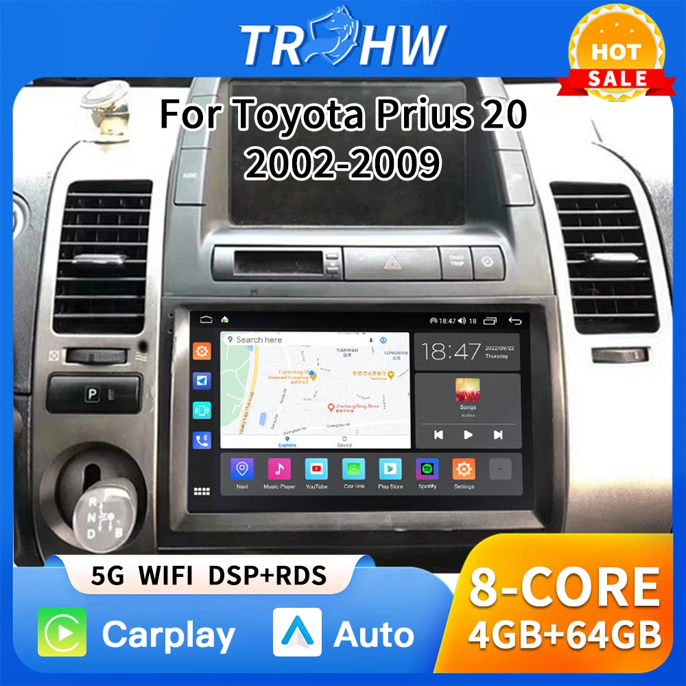 

Car Radio Carplay Auto For Toyota Prius 20 2002 2003 2004 2005 2006 2007 2008 2009 Multimedia Player Video Stereo DSP