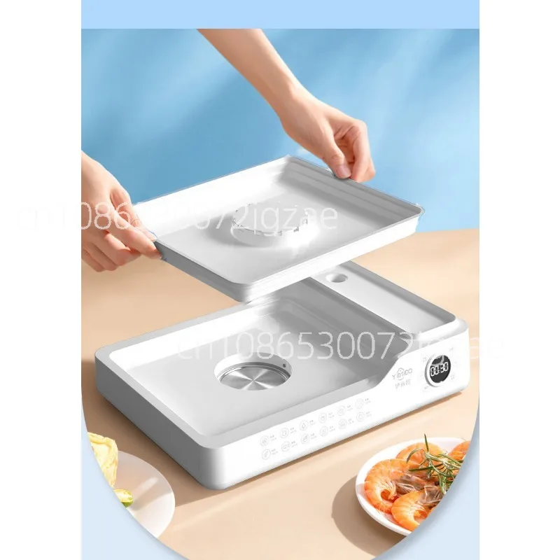 Electric Steamer with Water Tank for Simmering, Steaming, and Cooking Three-Tier Multifunctional Breakfast Maker for Home Use