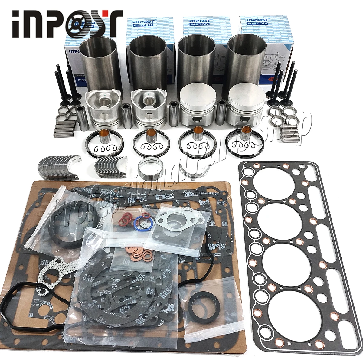 V1902 V1902BH Overhaul Rebuild Kit For Kubota engine THOMAS Loader T173 T133 784