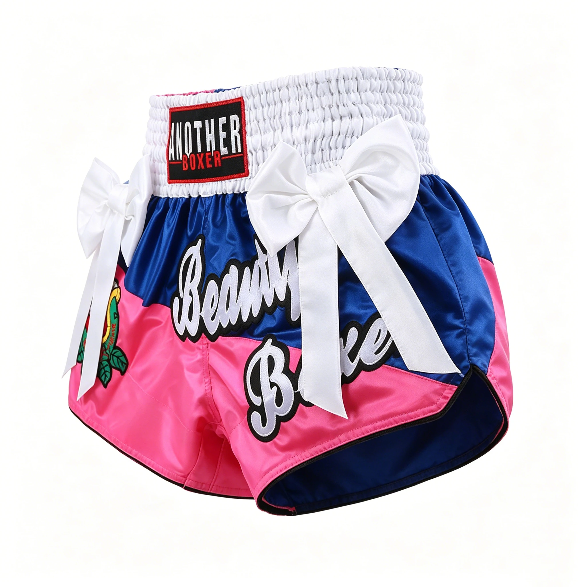 Muay-Thai-Shorts Rosa Thai-Boxshorts für Männer, Frauen, Kinder MMA Sparring Trainingskleidung Kampfsport Kickboxhosen