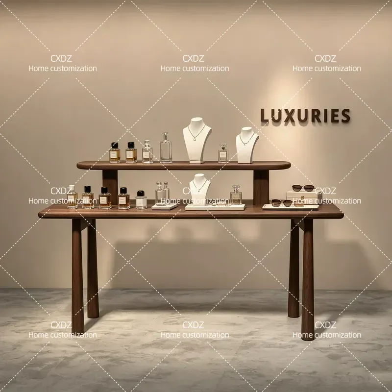 Water table Display Chinese Simple retro clothing store Shopping mall Nakajima storage table Double-layer display