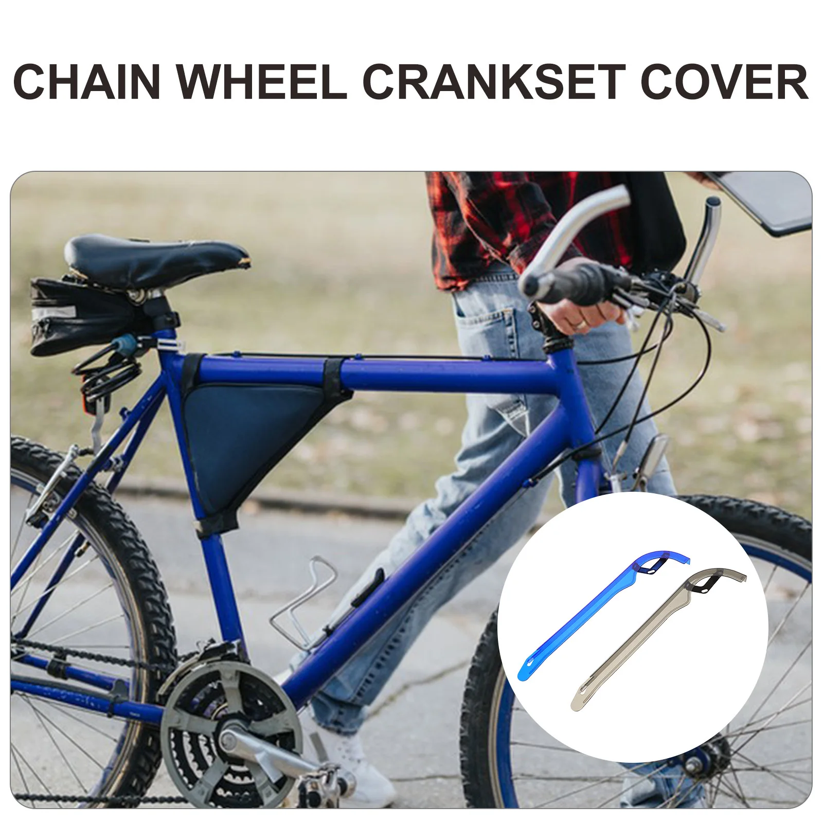 

2Pcs Bicycle Chain Guard Clear Plastic Oilproof Protector Replacement Cover Bike Crankset Guard for Mountain Road Bikes
