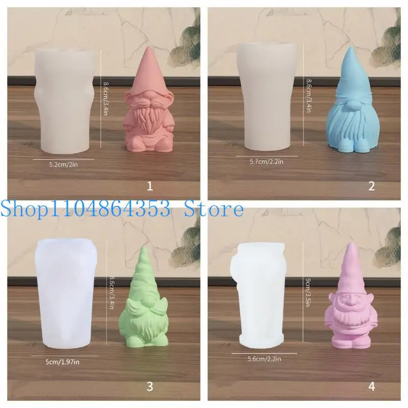 652F قالب زينة قزم سهل التنظيف من السيليكون قالب زخرفة جنوم مجهول الهوية #6