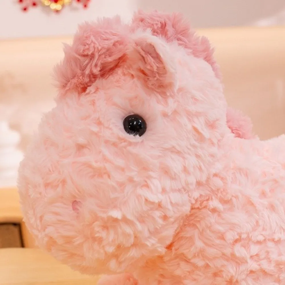 Мягкая лошадь, плюшевые игрушки, пушистые куклы-талисманы, мультяшная кукла-лошадь, полипропиленовая хлопковая наполнитель, кавайные мягкие игрушки, украшение для детской комнаты