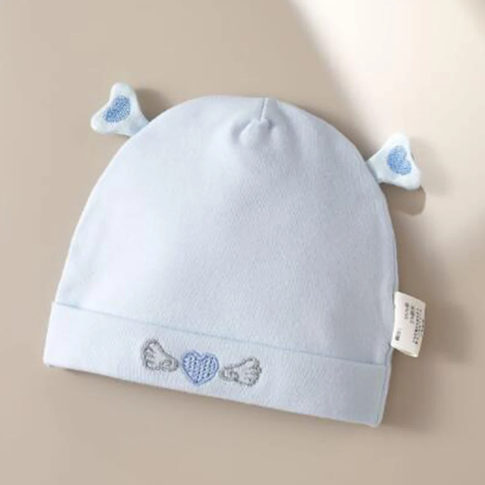 Baby Girl Hat Cotton Double Layer Cute Spring Autumn Newborn Baby Boy Caps 0-3 Months Hospital Outddor Baby Head Protector