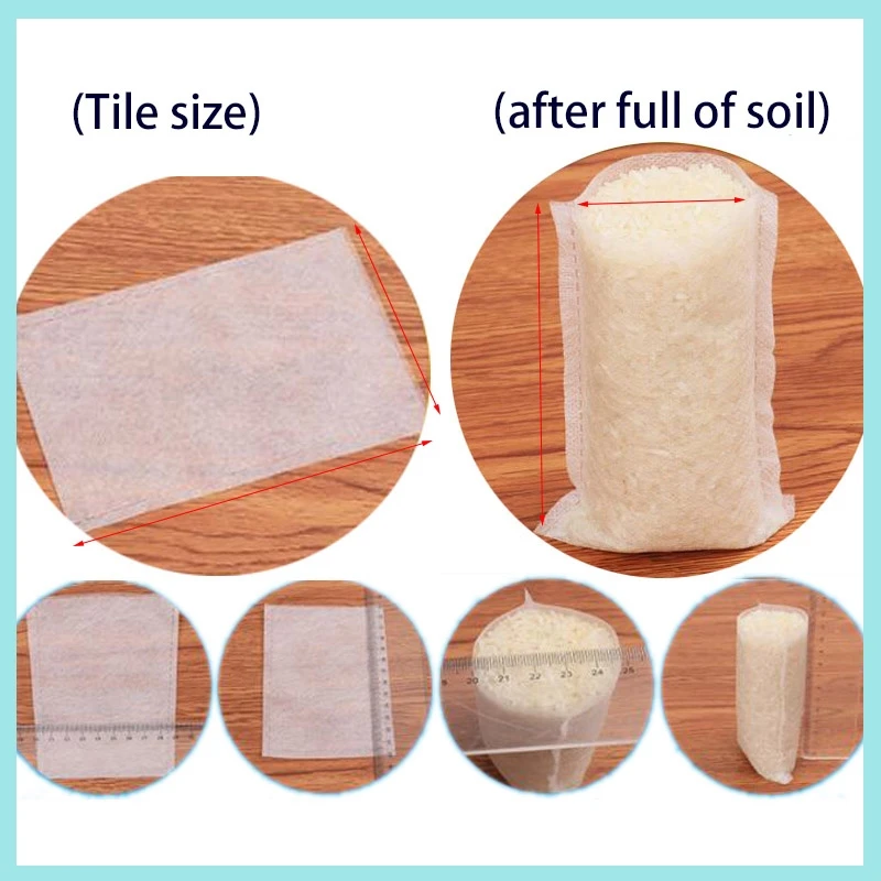 50pcs Nursery Bags Pots Grow Flower Plant Starter Planter Pots Aeration Non-woven Fabric Garden Planting Biodegradable B2