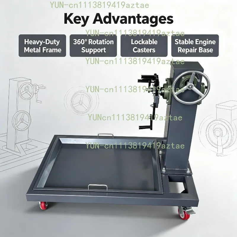 Auto Engine Flipping Repair Stand 500KG Heavy‑Load Rotatable Support Bracket for Vehicle Engine Overhaul Work