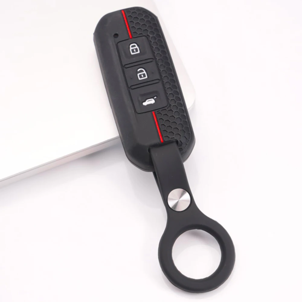 Silicone Key Cover Keychain For Chevrolet Captiva Turbo Groove Blazer Enjoy Optra For Baojun 510 560 730 RS-5 Exact Fit Flexible