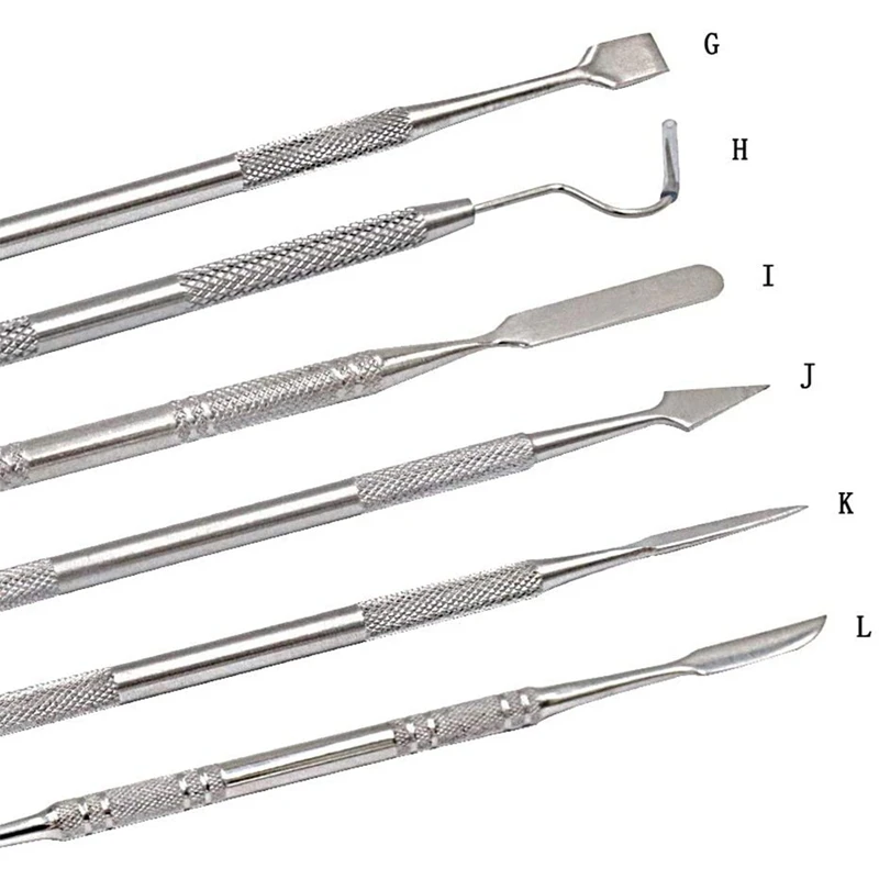 Juego de talladores de cera de doble punta, herramientas de modelado de cera, púas, cerámica polimérica, herramienta de tallado de arcilla, 12 piezas