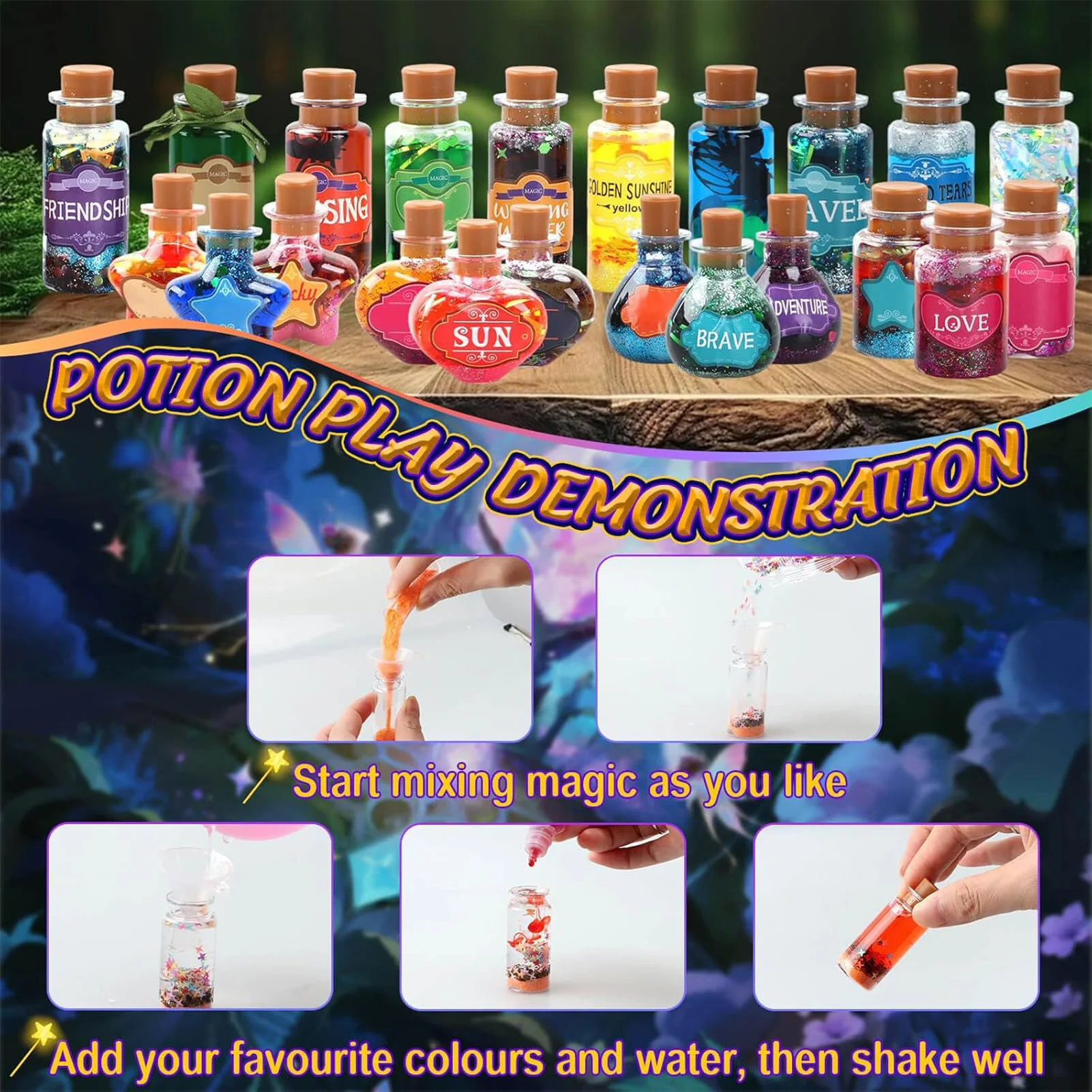 Kids Science Experiment Kit DIY Magic Potion Toy Set Colorful Box Educational Chemical Experiments for Children