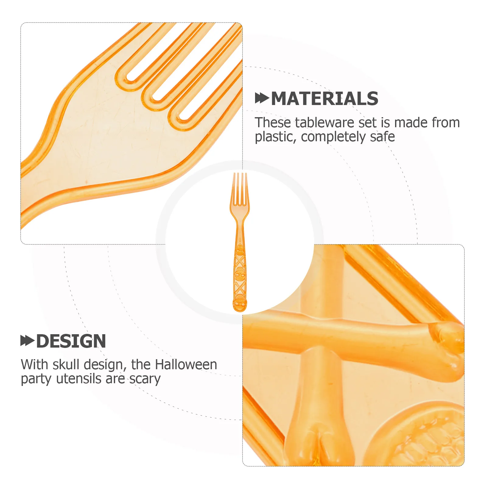

12 Pcs The Holy Communion Knife Halloween Party Dinnerware Decoration Soft Plastic Tableware Decorative Birthday Cutlery