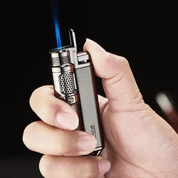 Visible Gas Window Flashlight Cigar Lighter Jet Butane Metal Turbo Windproof Lighter Portable Airbrush 1300C Men's Gadget