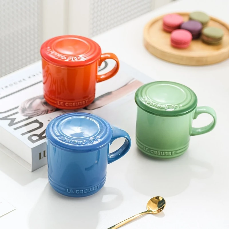 Cool Color300ml Water Cup with Lid Underglaze Mug