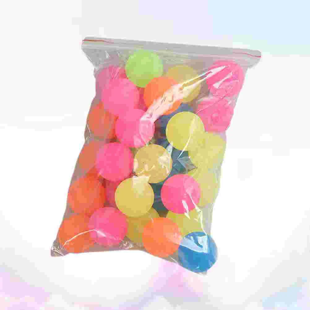 20Pcs Bouncy Ball Solid Rubber Jumping Ball Funny Kids Toy Fluorescent Ball Random Color Rubber Ball Kids Balls