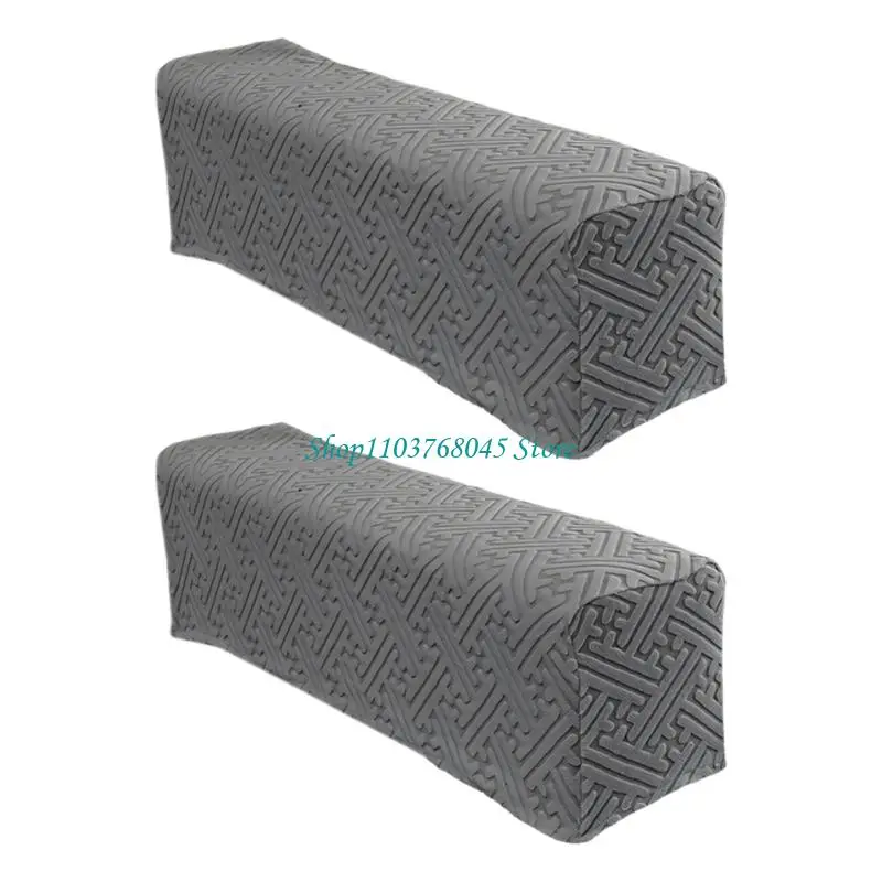 R53F 2 Sofa Arm Cover Armrest Protectors with Skirt Couch Armrest Slipcover Washable