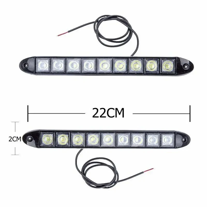 

Daytime Run Light Car Fog Lights Daytime Running Light Fog Lamp 1 Pair/Set White Accessories 12V Waterproof 320-400LM