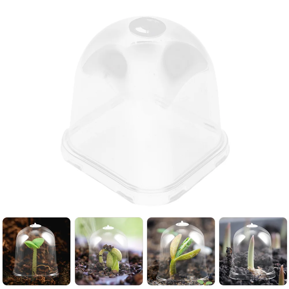 

6Pcs Flowerpot Dome for Seedling Transparent Plant Cover Cloche Multiplant Use Portable Indoor Outdoor Beginner