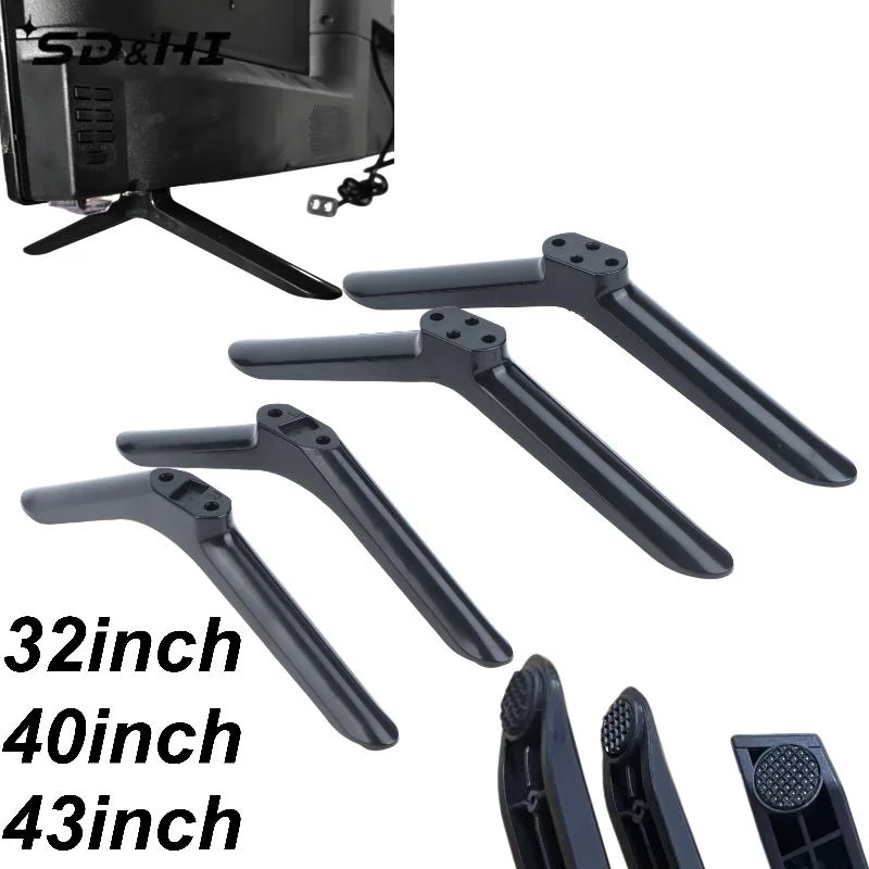 1Pair Black TV Stand Base Mount Universal TV Base Stand Legs With Screws TV Stand Leg Base Bracket For Living Room