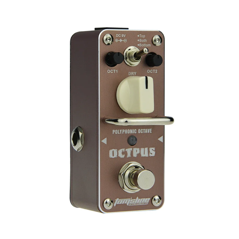 AROMA AOS-3 Mini Single Effect Octpus Polyphonic Octave Electric Guitar Effect Pedal with True Bypass Guitar Accessories