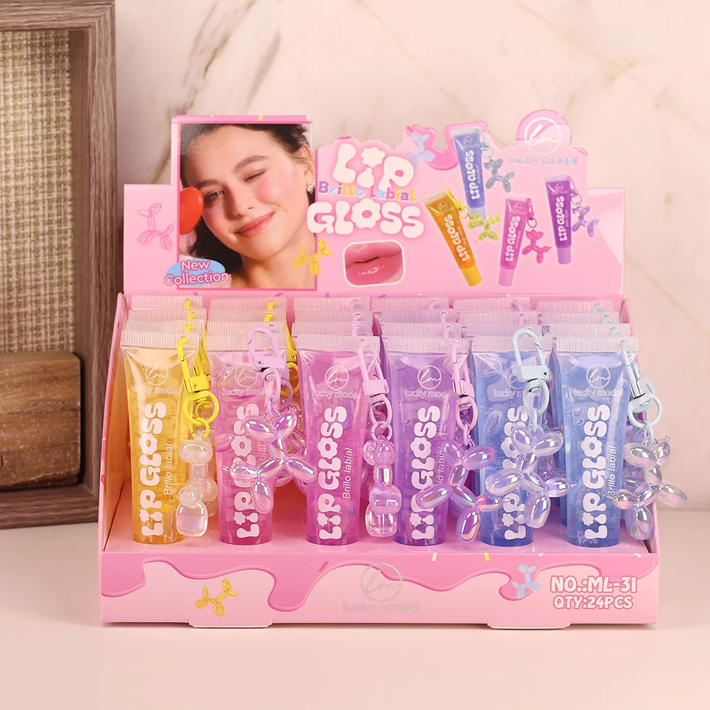 24Pcs Clear Lip Gloss Set Shinny Moisturizing Longlasting Lip Gloss Girls Lips Makeup Wholesale
