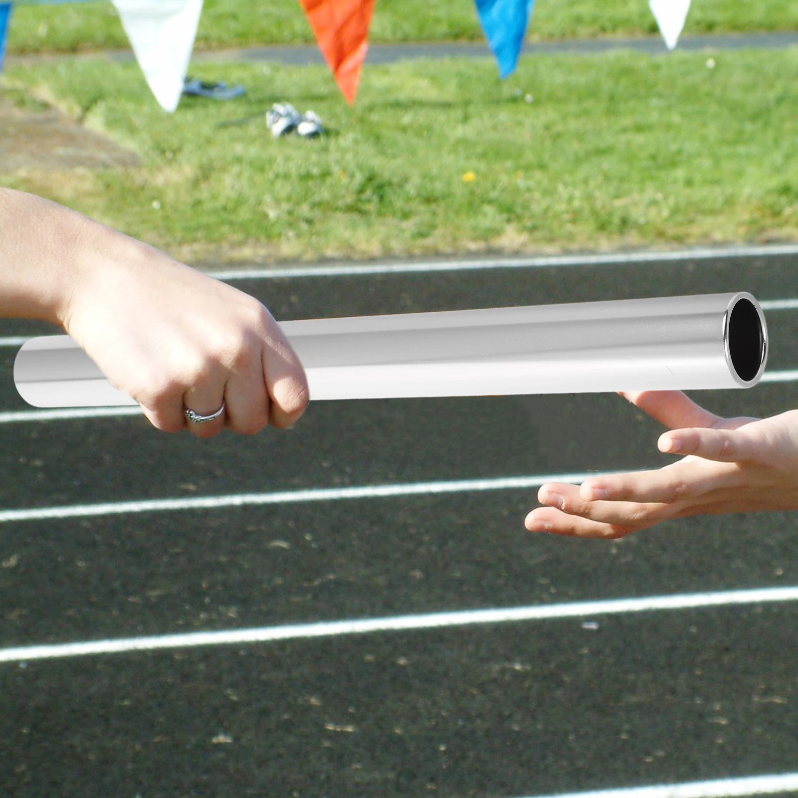 

4 Pcs Baton Deliver Sticks Aluminum Alloy Competition for School Relay Race Child
