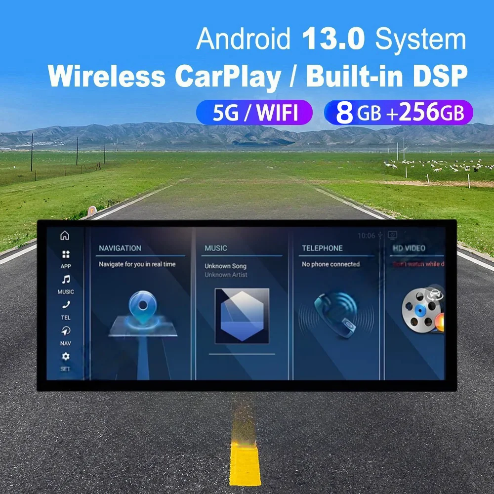 

15.8 Inch Screen Android 13 Auto Car Radio For BMW X3 X4 2011- 2017 Carplay Multimedia Tape Record Head Unit GPS Navigation DSP