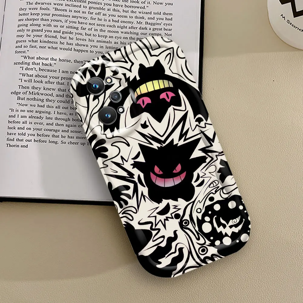 Gengar Mewtwo Pokemon Phone Case For VIVO V30 V30E V29E V27E V27 V25 V25E V23 V23E V21E V20 V15 Y17 Y17S Y16 Y15S 3D Wave Cover