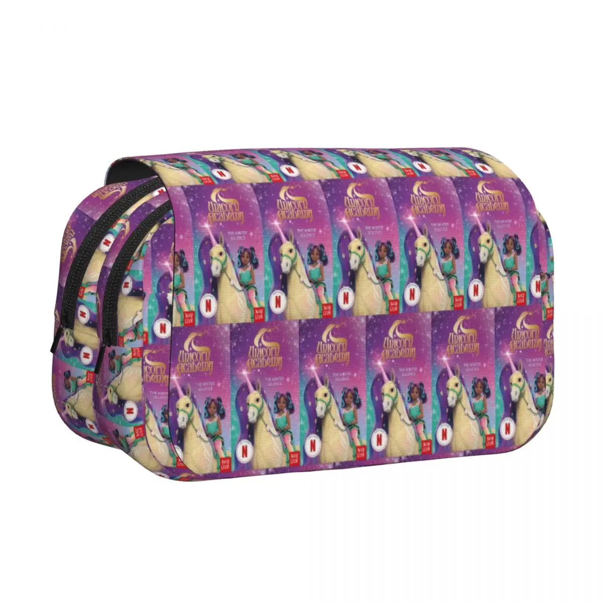 Unicorn Academy Pencil Cases Pen Holder Hard Shell Leather Large Capacity Pen Box Pencil Bag for Boys Girls Gifts