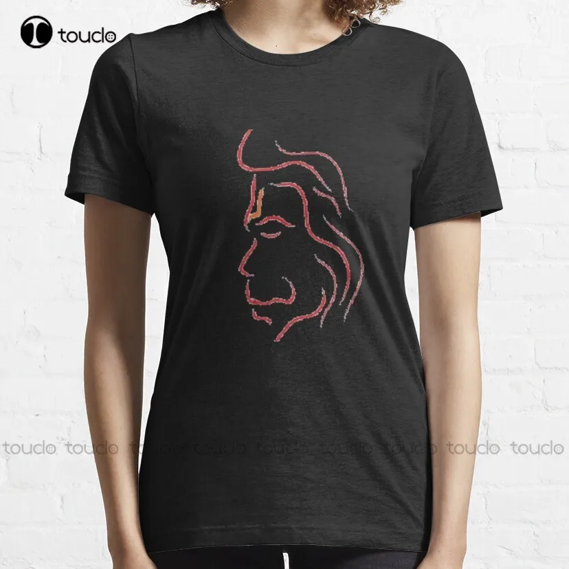 Lord Hanuman Encrypted Designs Classic T-Shirt Cotton Shirts For Women Men Custom Aldult Teen Unisex Digital Printing Tee Shirt