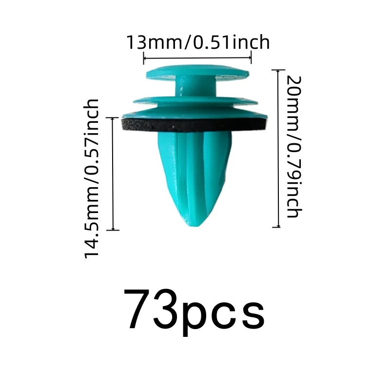 73 pcs Vehicle Interior Retainers, Truck Cabin Decoration, Firm Snap-On Fit, Universal Car SUV Compatible