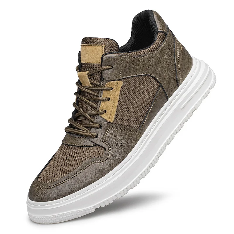 Men Height Increase Sneakers Elevator Shoes for Men 6cm Sports Casual Shoes Invisible Inner Heightening 8cm White Big Size Shoes