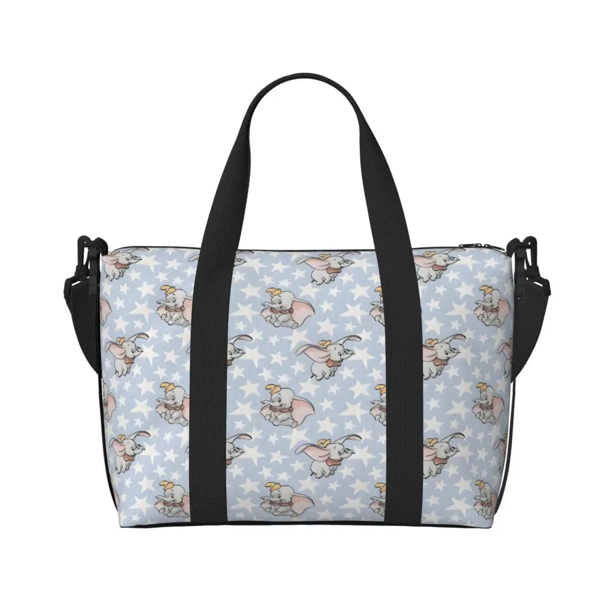 

Изготовленная на заказ пляжная сумка-тоут Dumbo для женщин, очень большая спортивная ручная кладь, дорожные сумки для покупок с героями мультфильмов