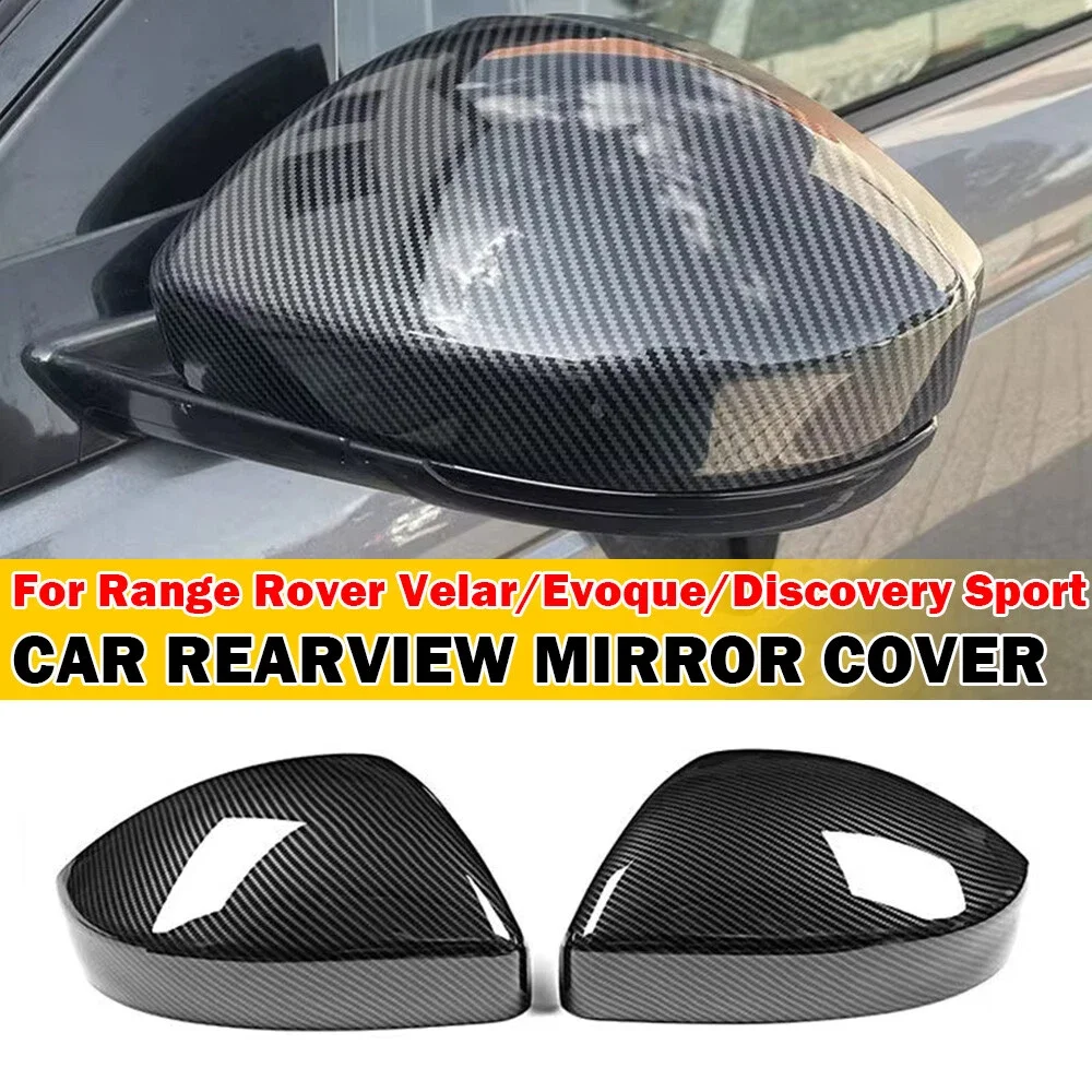 For Land Rover Discovery Sport Range Rover Velar Evoque Jaguar Car Sticker Rearview Side Mirror Cover Wing Cap Door Case Trim