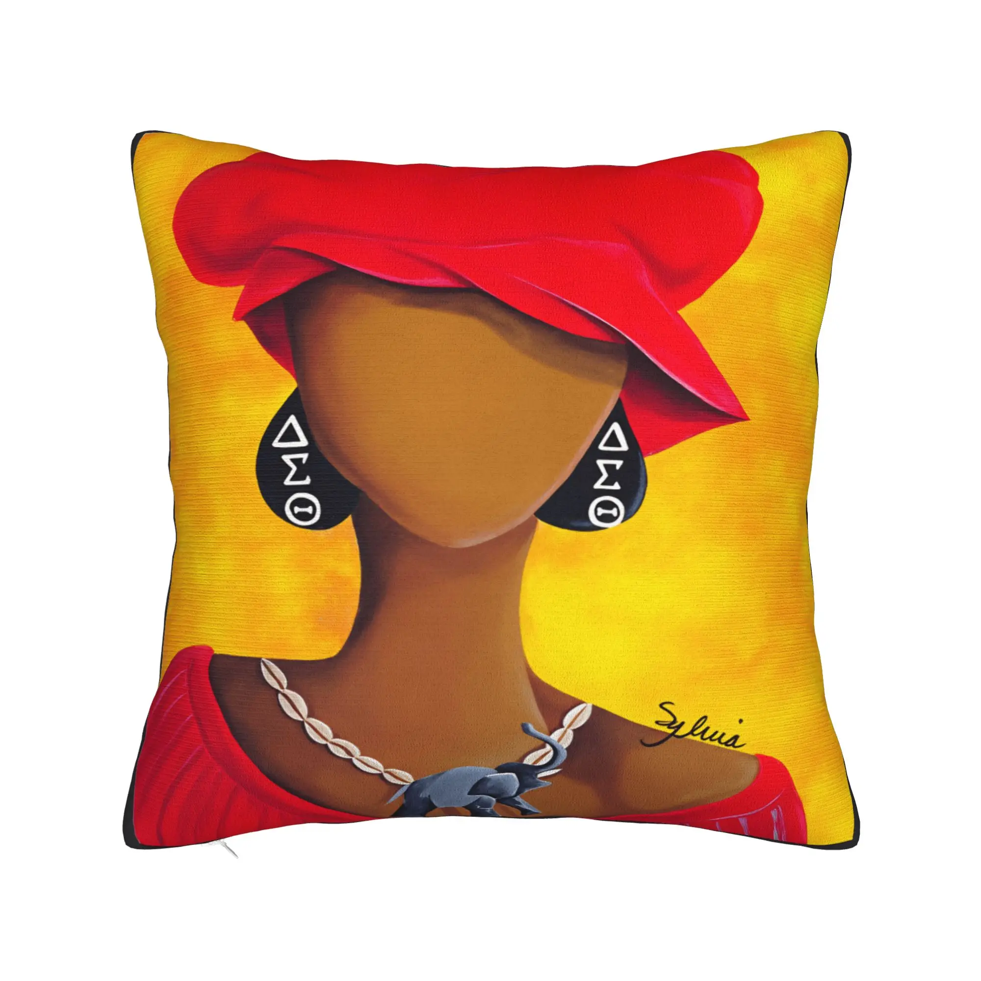 D-Delta Sigma Theta Pillow Cover  Fashion Pillow Case For Sofa Car Home Decor Square Pillowcases Gift