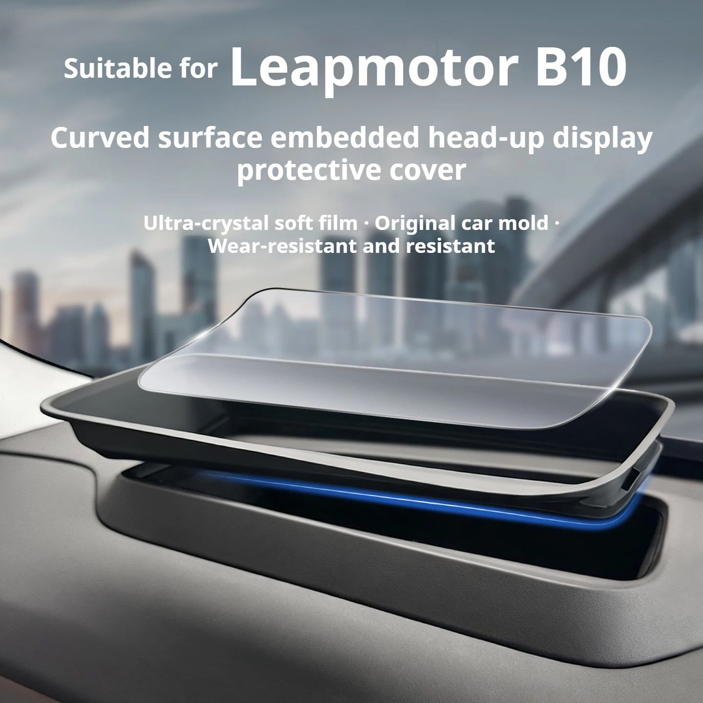 For Leapmotor B10 2027 Left Hand Drive Curved Inset HUD Protective Shell Head Up Display Auto Interior Parts