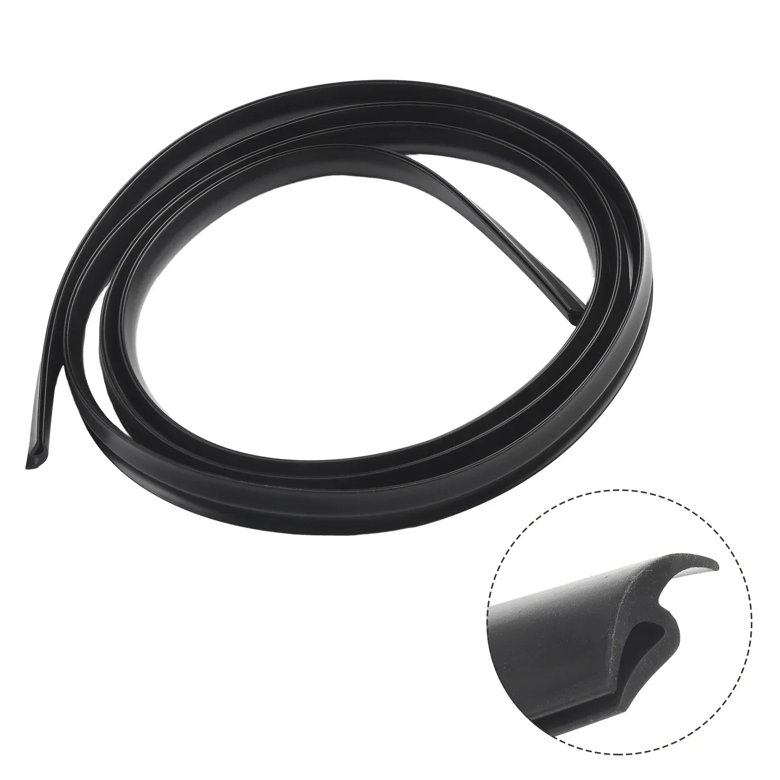 2m H Shape Seal Strip Trim For Car Front Windshield Windscreen Sunroof Weatherstrip Black Rubber 18mm Repalce Car Part