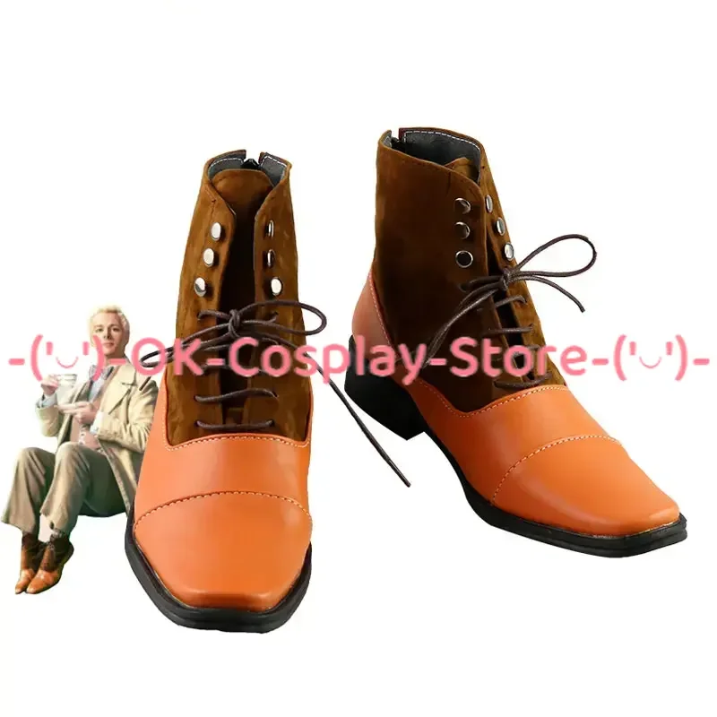 

Aziraphale Cosplay Shoes PU Leather Shoes Halloween Party Boots Cosplay Prop Custom Made