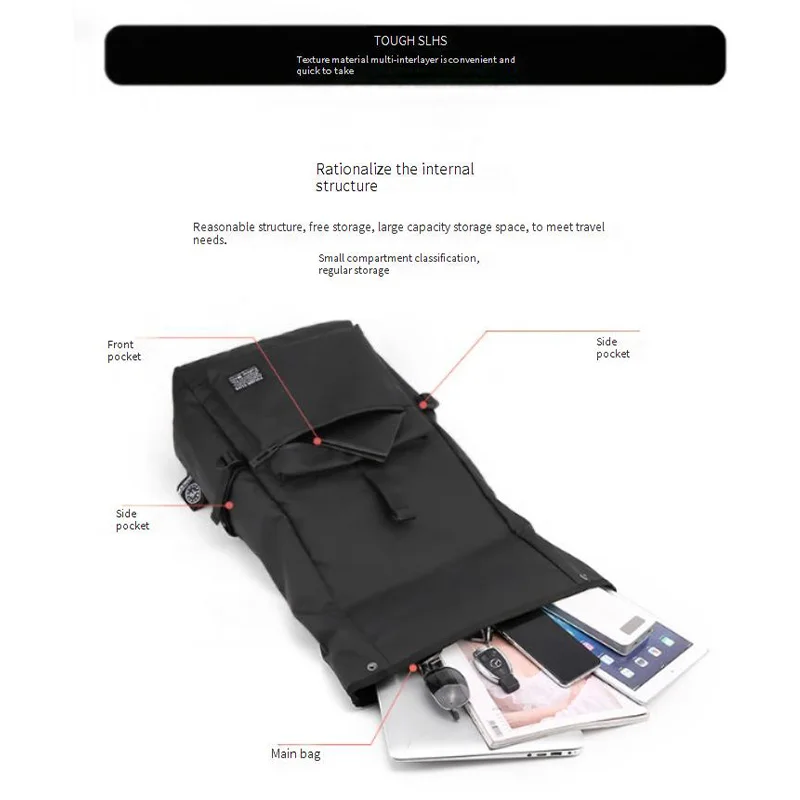 Expandable Travel Backpack Men Large Capacity Lightweight College Waterproof Student Backpack 15.6” Laptop Bag for Gifts