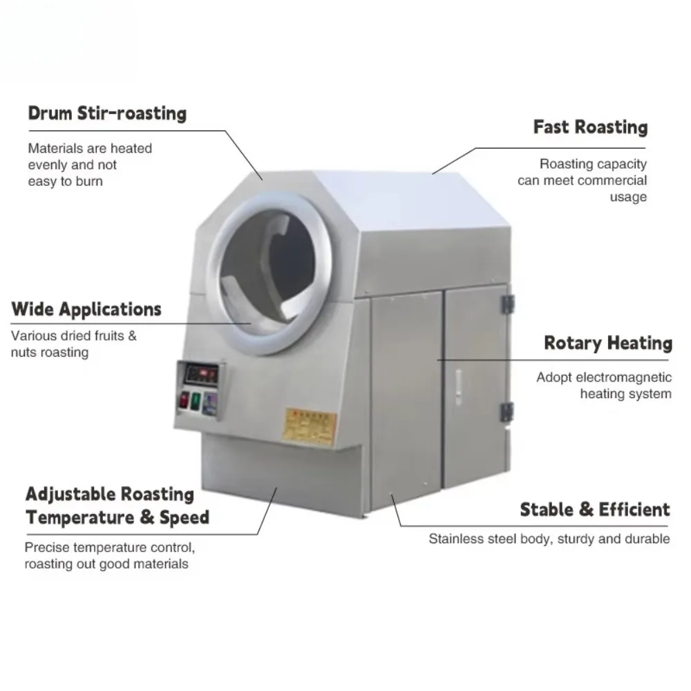 محامص القهوة الكهربائية ومعالجات الفول السوداني لخبز المكسرات والدقيق والذرة والقمح وفول الصويا وبذور السمسم. #5