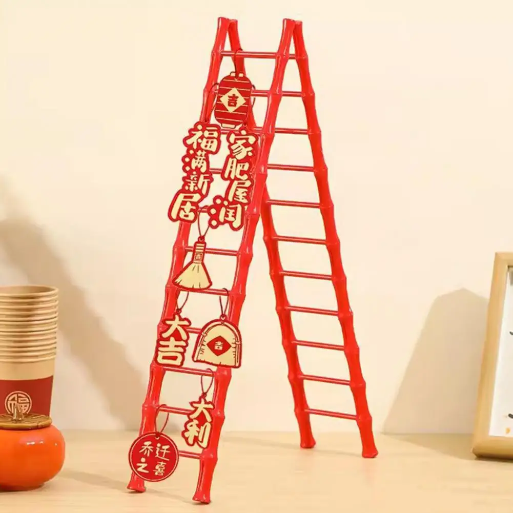 

Ladder Figurine Chinese Style Step Ladder Sculpture Vintage Home Decor Collectible Figure Craft Ornament for Housewarming