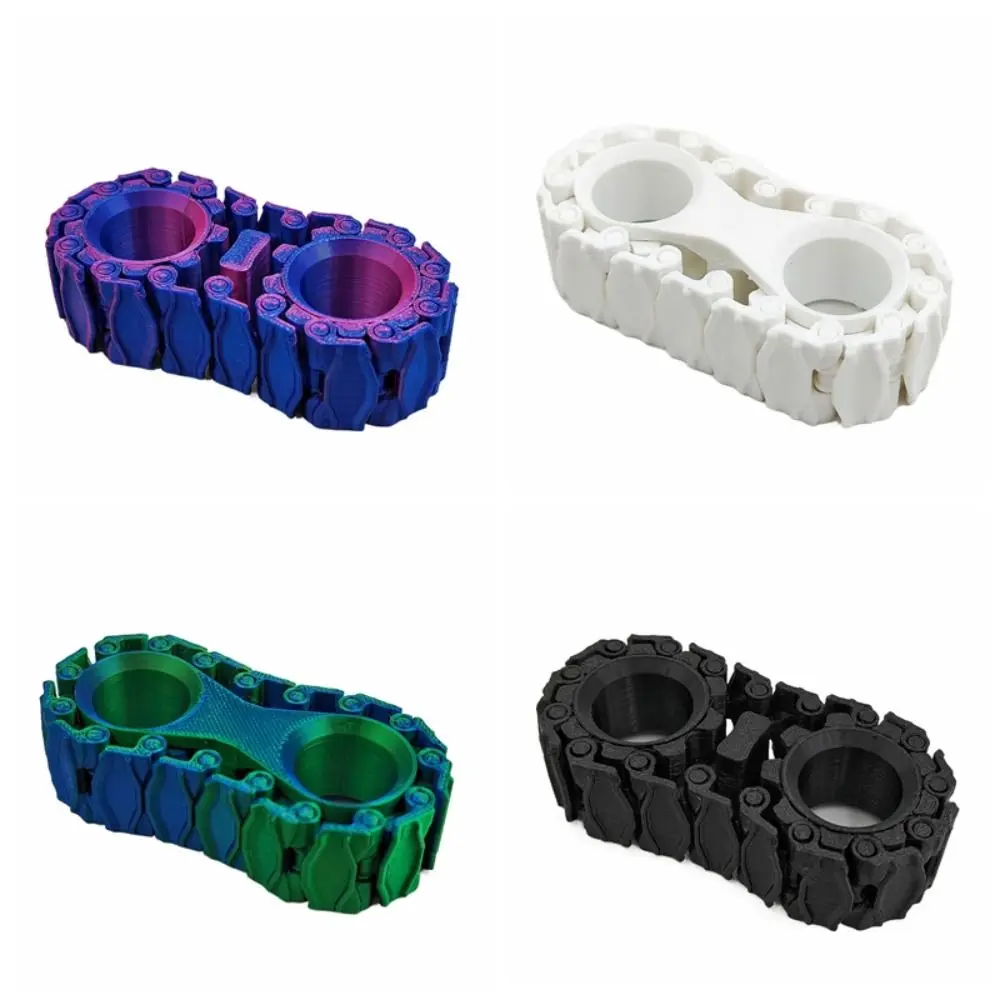 3D-Druck 3D Tank Tracks Fidget Toy Drehbarer Anti-Angst-Handspinner Bunt lindert Stress Dekompressionsspielzeug ADHS