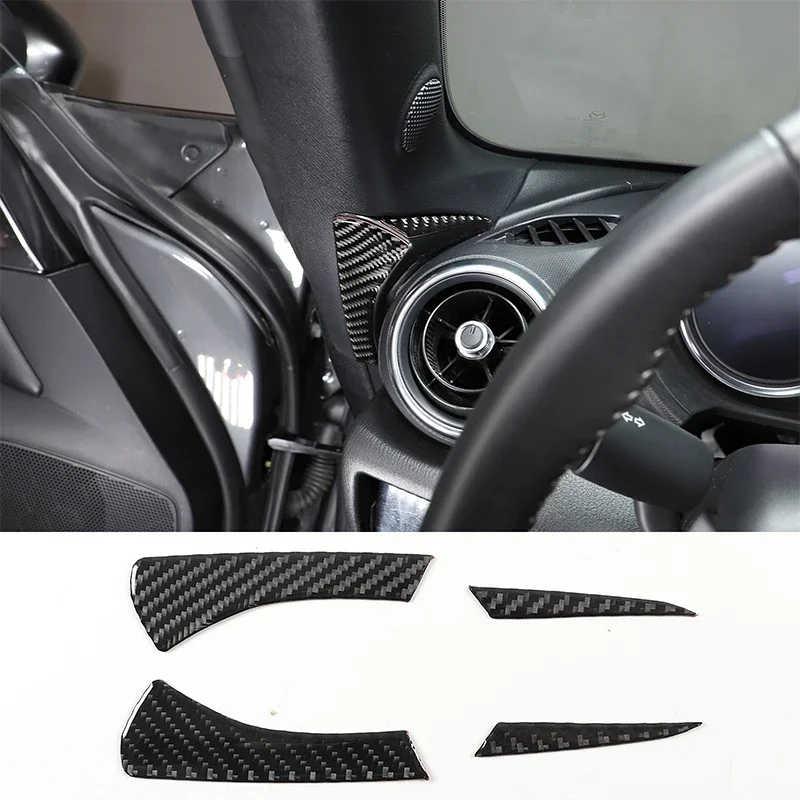 

For 2016-2024 Mazda MX-5 Soft Carbon Fiber Car Dashboard Both Sides Decorative Stickers Car Interior Accessories 4PCS