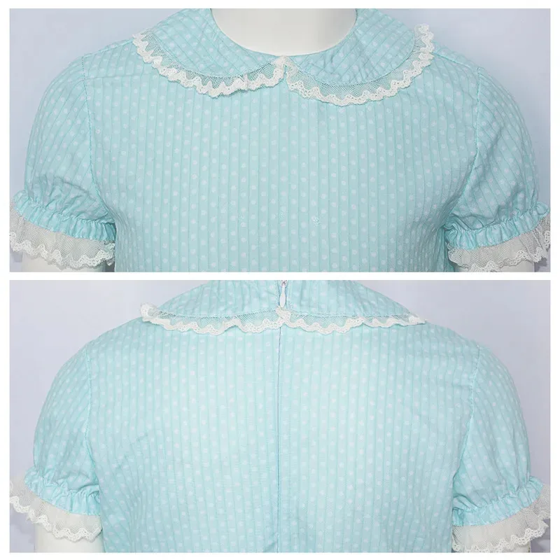 영화 샤이닝 코스프레 리사 루이스 번즈 그레이디 트윈스 블루 할로윈 퍼프 슬리브 로리타 의상 드레스 스커트 보우 걸 sk;m1