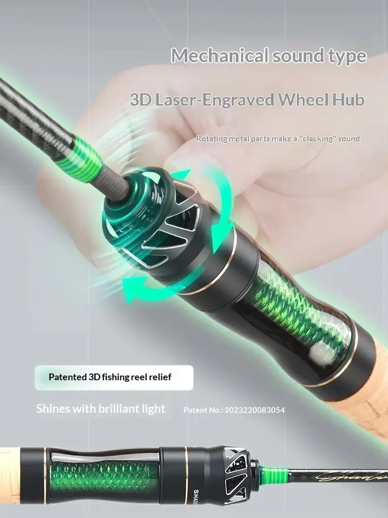 

Удилище HASIDA Cuiying UL Micro Lure, 2/5 секций, портативное, с кольцами Fuji, катушкодержателем 3D Sound, для ловли форели и минноу