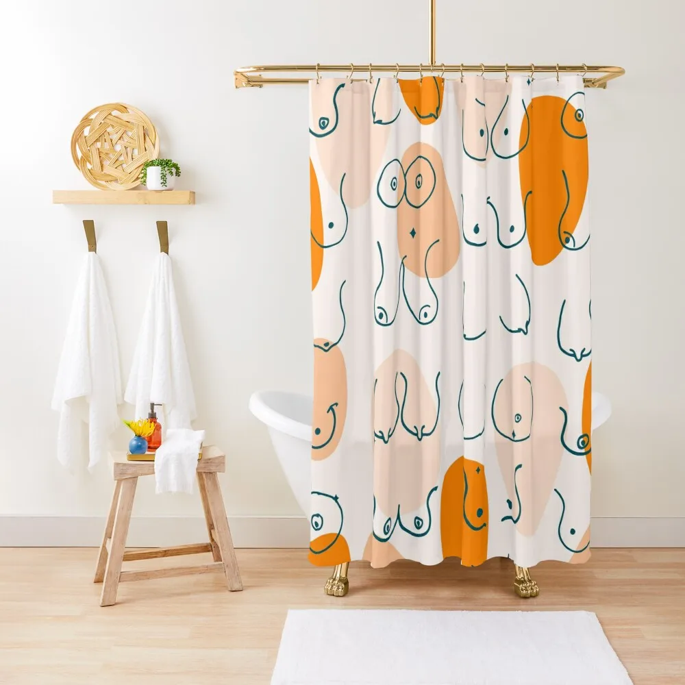 

Geometric Beautiful Boobs Shower Curtain Shower Bath For The Bathroom Waterproof Bathroom Shower Curtain