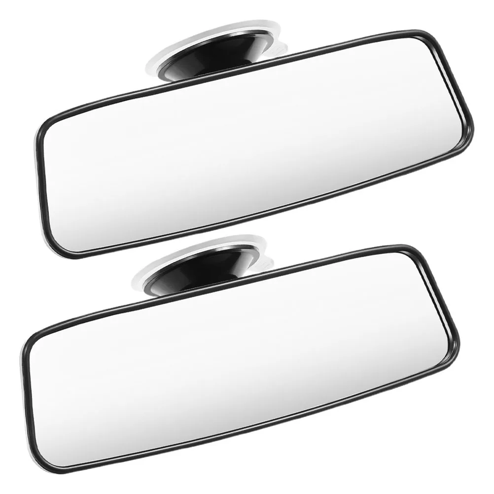 2 قطعة مرآة الرؤية الخلفية للسيارة عالمية قابلة للتعديل كأس شفط أسود مقاوم للكسر مرآة مراقبة سلامة المقعد #5
