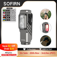 SOFIRN ST10 1000lm Mini Clamp Flashlight 144m 7000K LED Light 14500 USB C Rechargeable White&Red Lamp IPX6 with Magnetic Tailcap